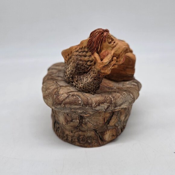 Crocodile Treasure Chest Trinket Box Figurine by Albee 1992 Travelling Luggage - Picture 6 of 11